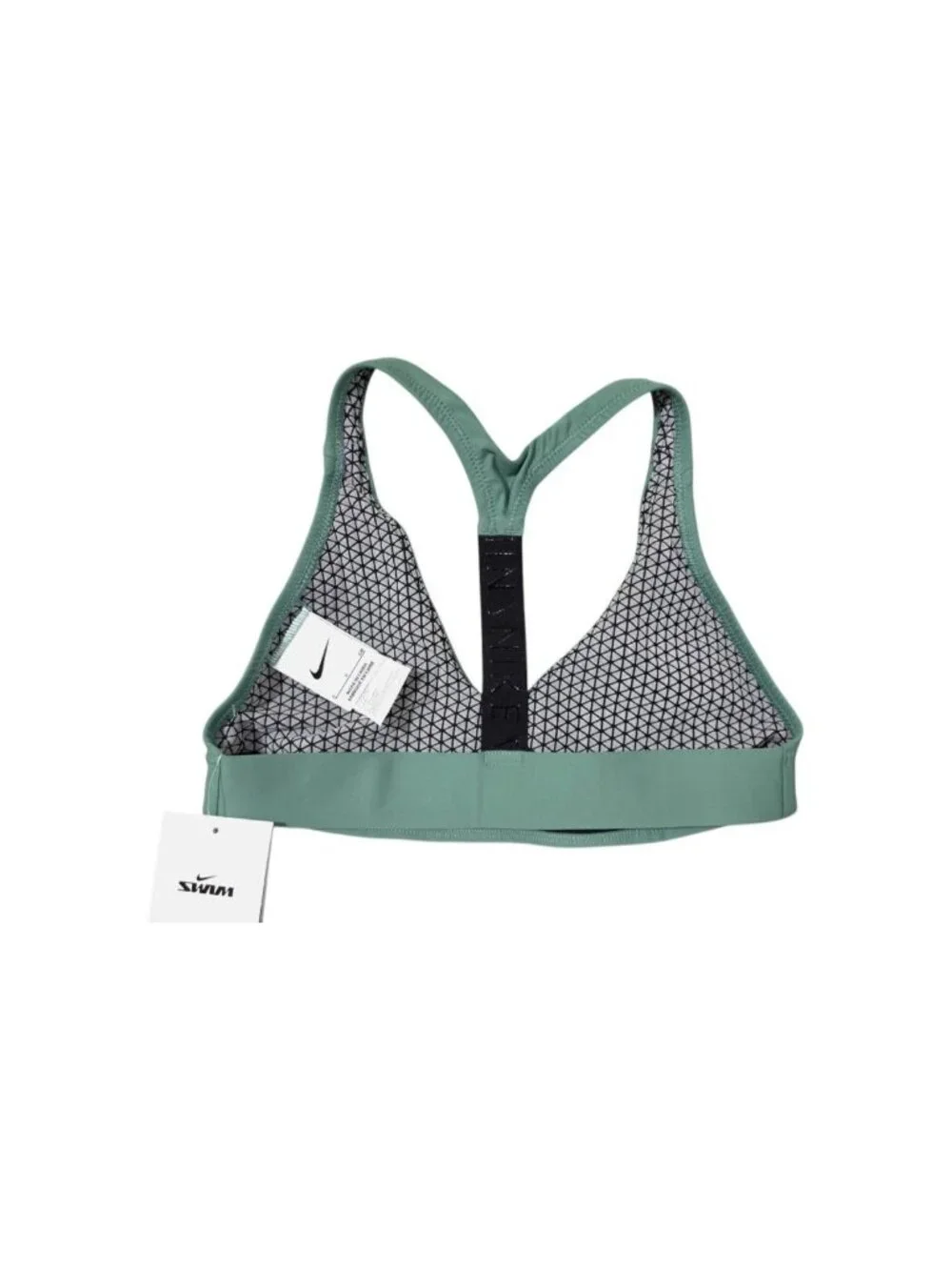 Nike Swim HydraLock Fusion Back Green Bikini Top NESSC188-302 Womens LARGE NWT